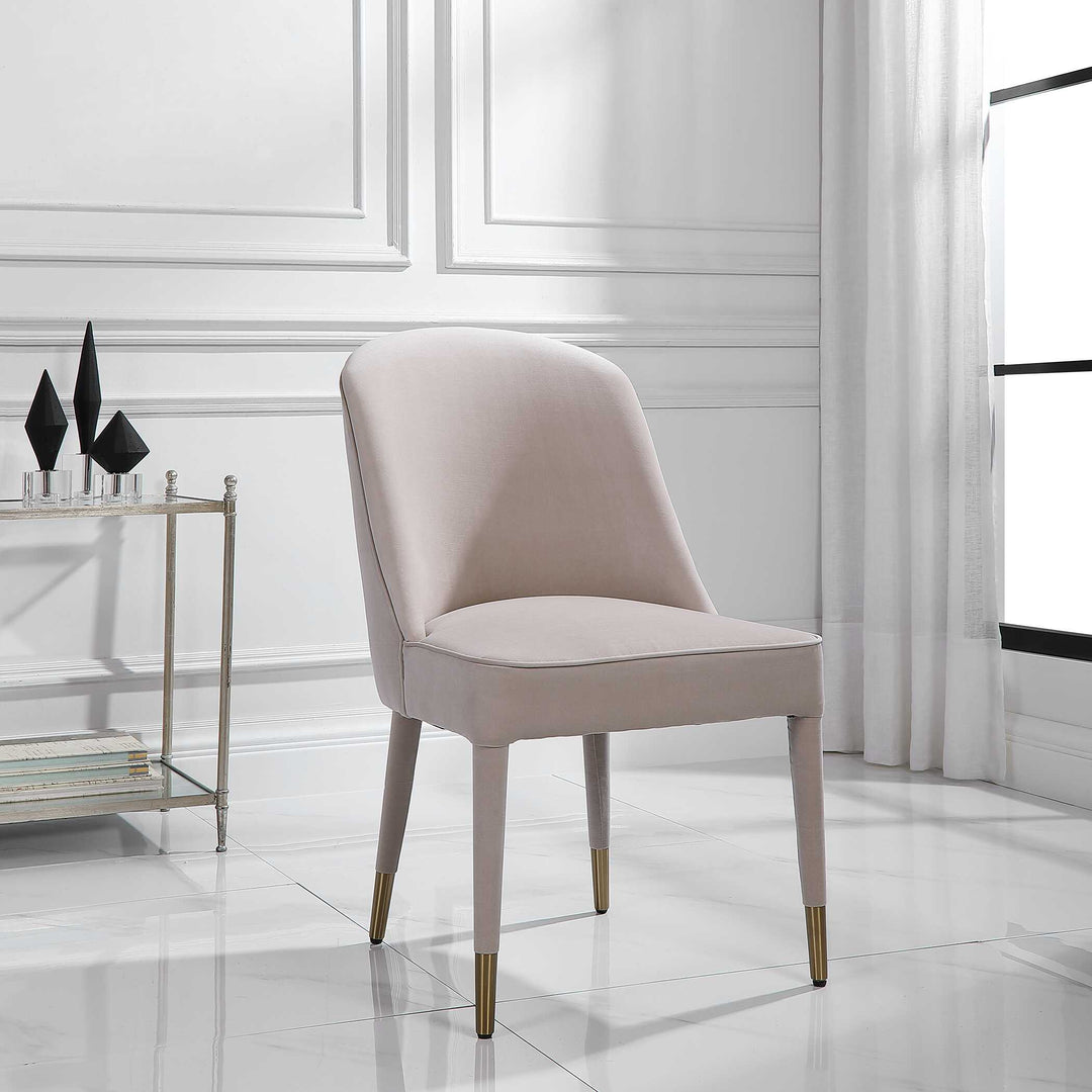 American Home Furniture Uttermost Brie Armless Chair Champagne Set Of 2