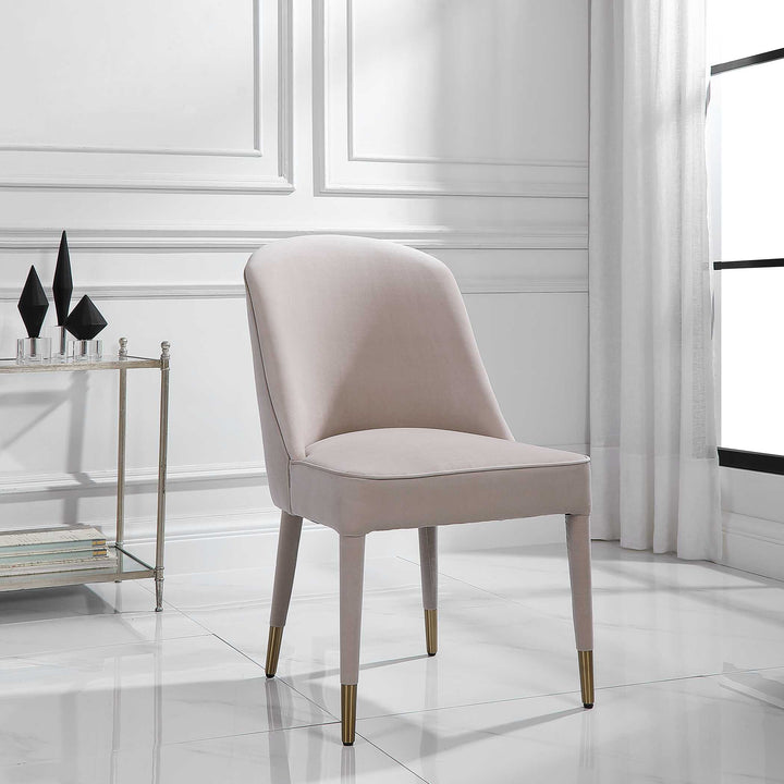 American Home Furniture Uttermost Brie Armless Chair Champagne Set Of 2