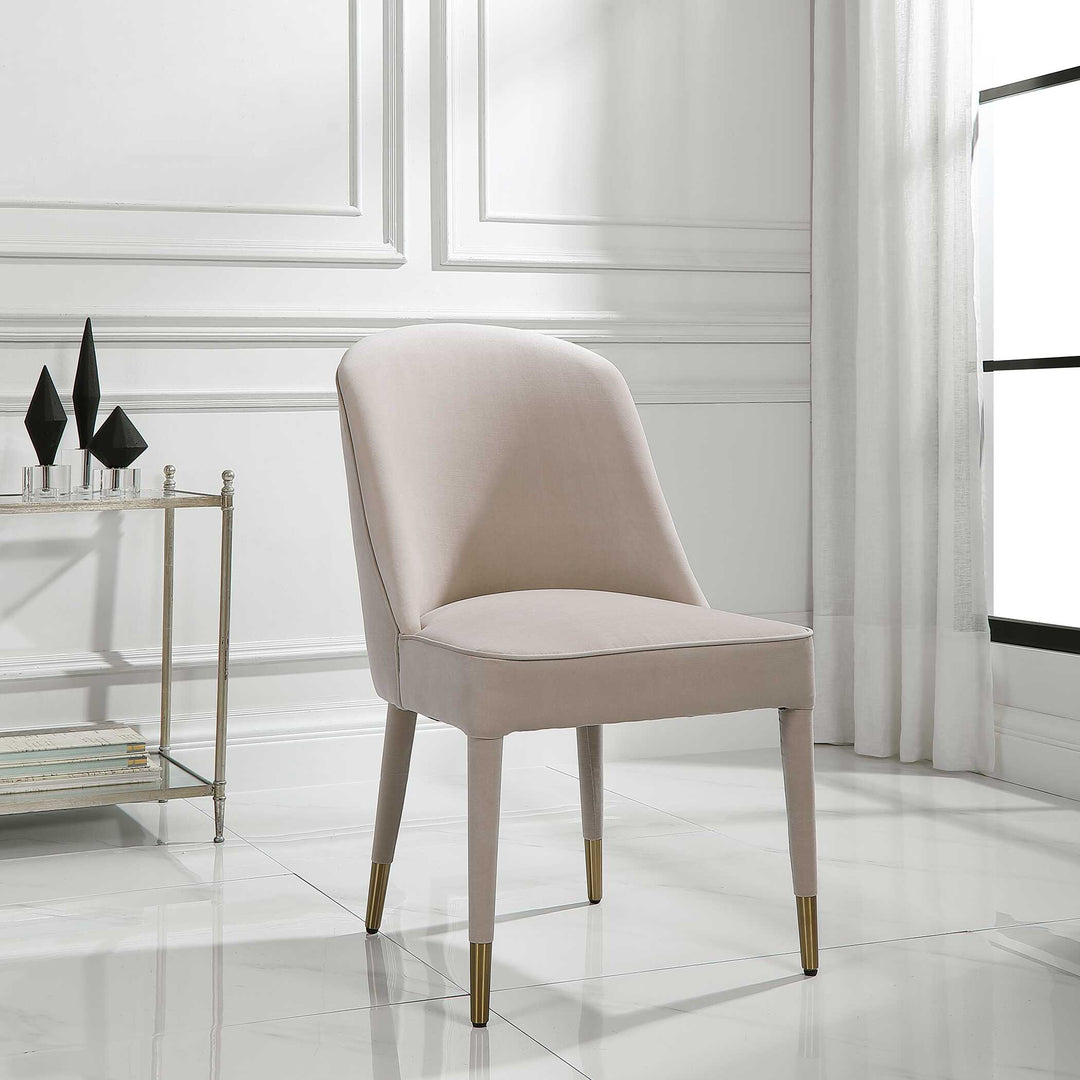 American Home Furniture Uttermost Brie Armless Chair Champagne Set Of 2