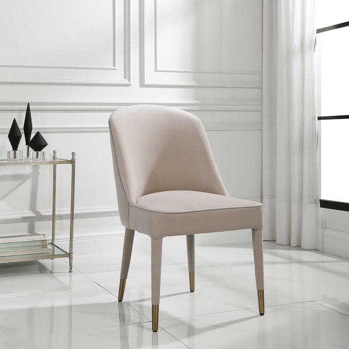 American Home Furniture Uttermost Brie Armless Chair Champagne Set Of 2