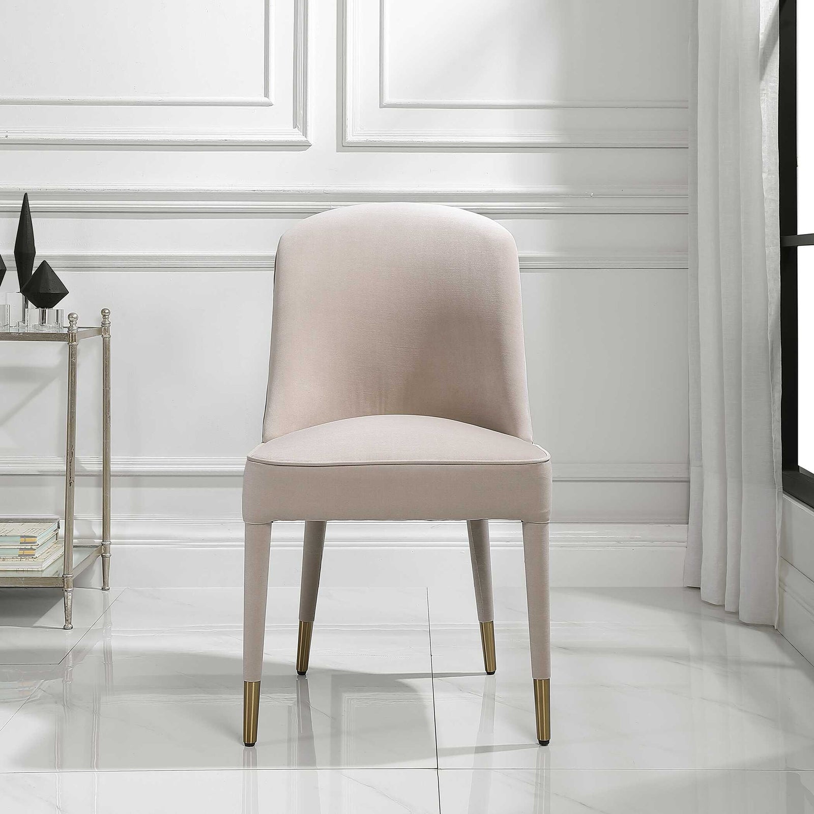 American Home Furniture Uttermost Brie Armless Chair Champagne Set Of 2