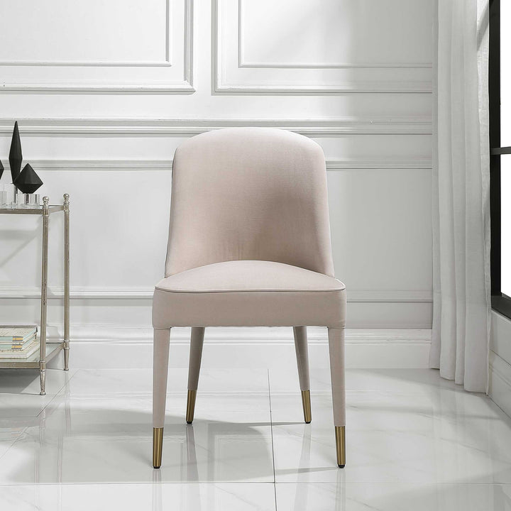 American Home Furniture Uttermost Brie Armless Chair Champagne Set Of 2