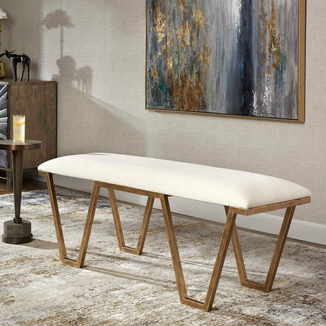 American Home Furniture Uttermost Farrah Geometric Bench