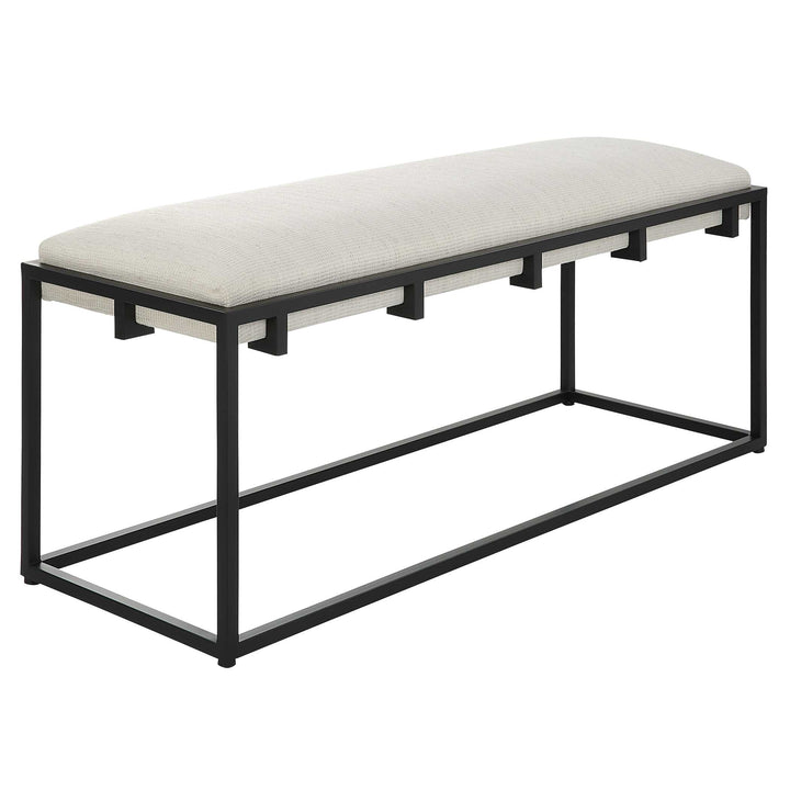American Home Furniture Uttermost Paradox Iron & Fabric Bench