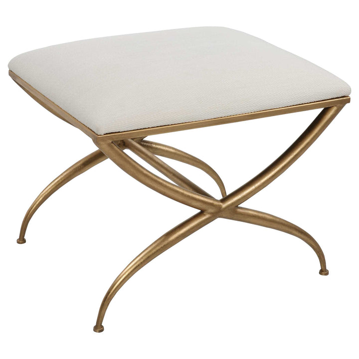 American Home Furniture Uttermost Crossing Small White Bench