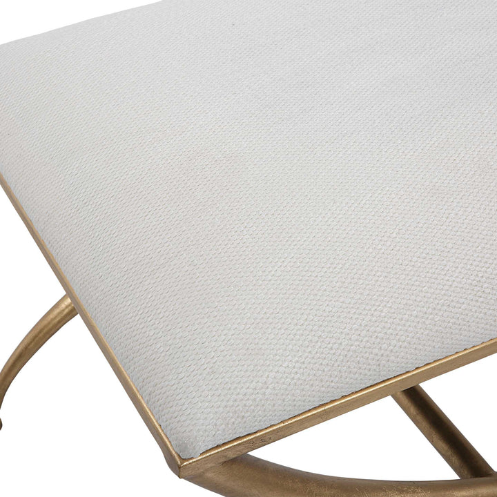 American Home Furniture Uttermost Crossing Small White Bench