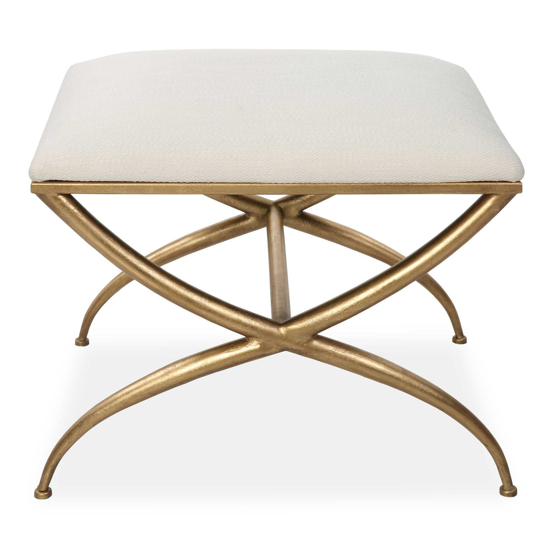 American Home Furniture Uttermost Crossing Small White Bench