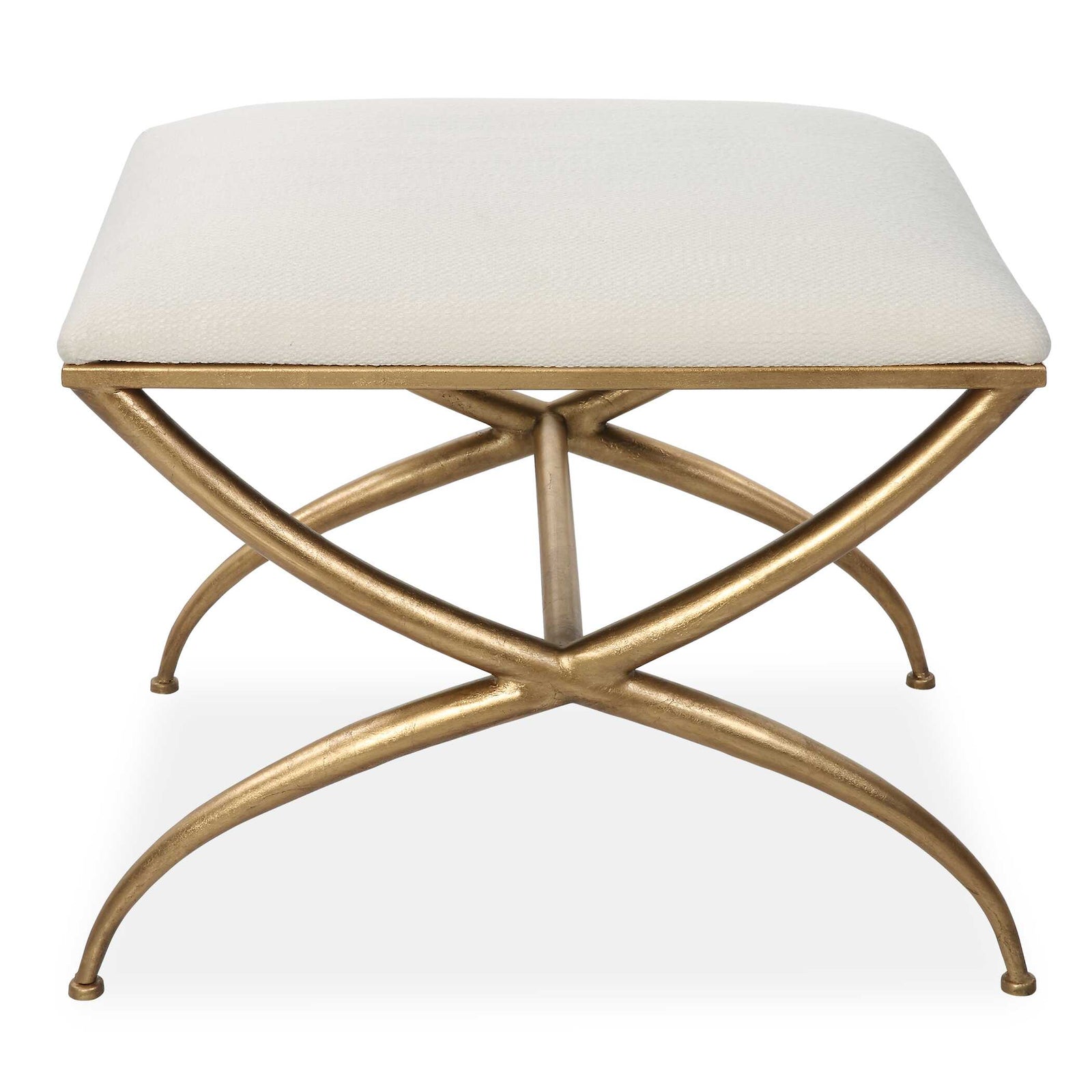 American Home Furniture Uttermost Crossing Small White Bench