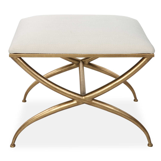 American Home Furniture Uttermost Crossing Small White Bench