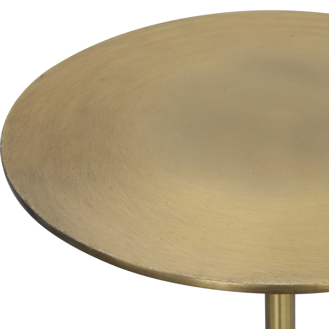 American Home Furniture Uttermost Gimlet Brass Drink Table