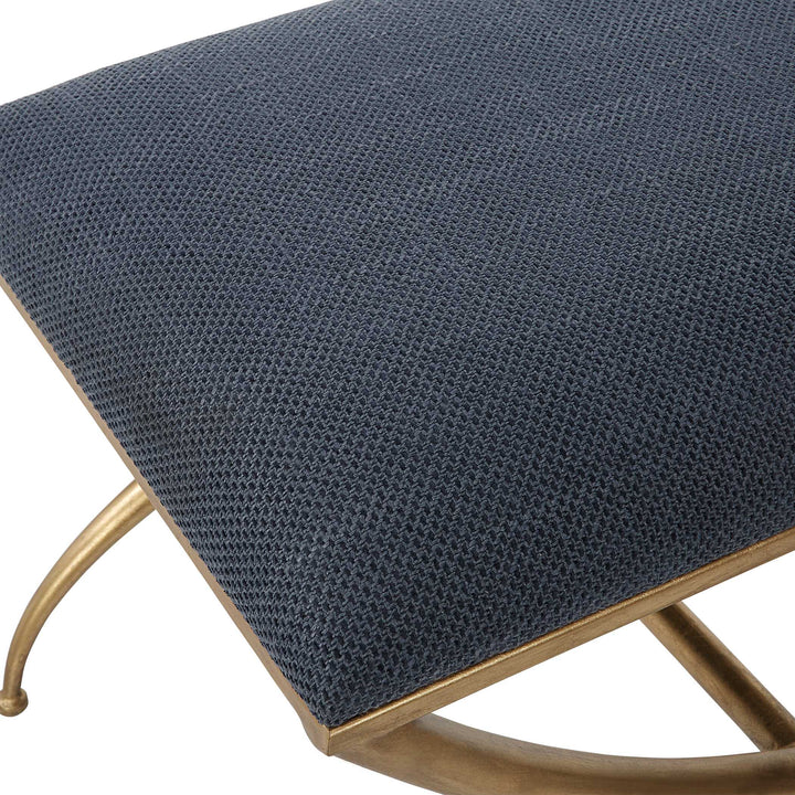 American Home Furniture Uttermost Crossing Small Navy Bench