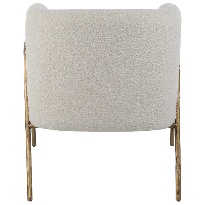 American Home Furniture Uttermost Jacobsen Off White Shearling Accent Chair