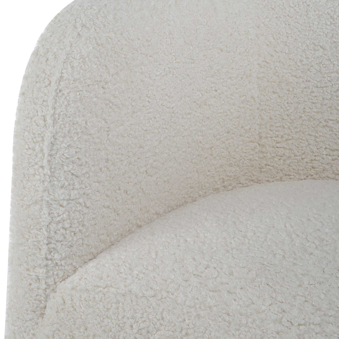 American Home Furniture Uttermost Jacobsen Off White Shearling Accent Chair
