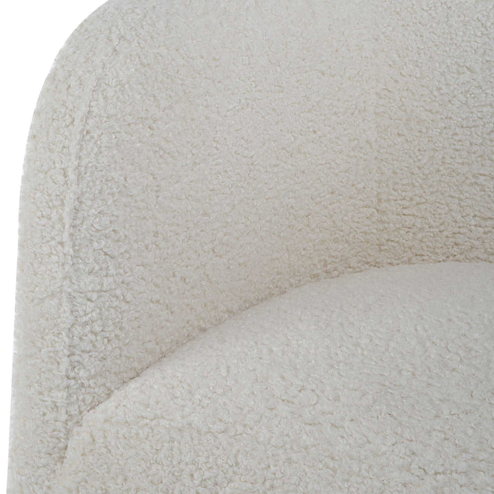 American Home Furniture Uttermost Jacobsen Off White Shearling Accent Chair
