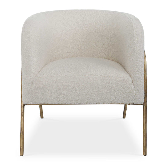 American Home Furniture Uttermost Jacobsen Off White Shearling Accent Chair