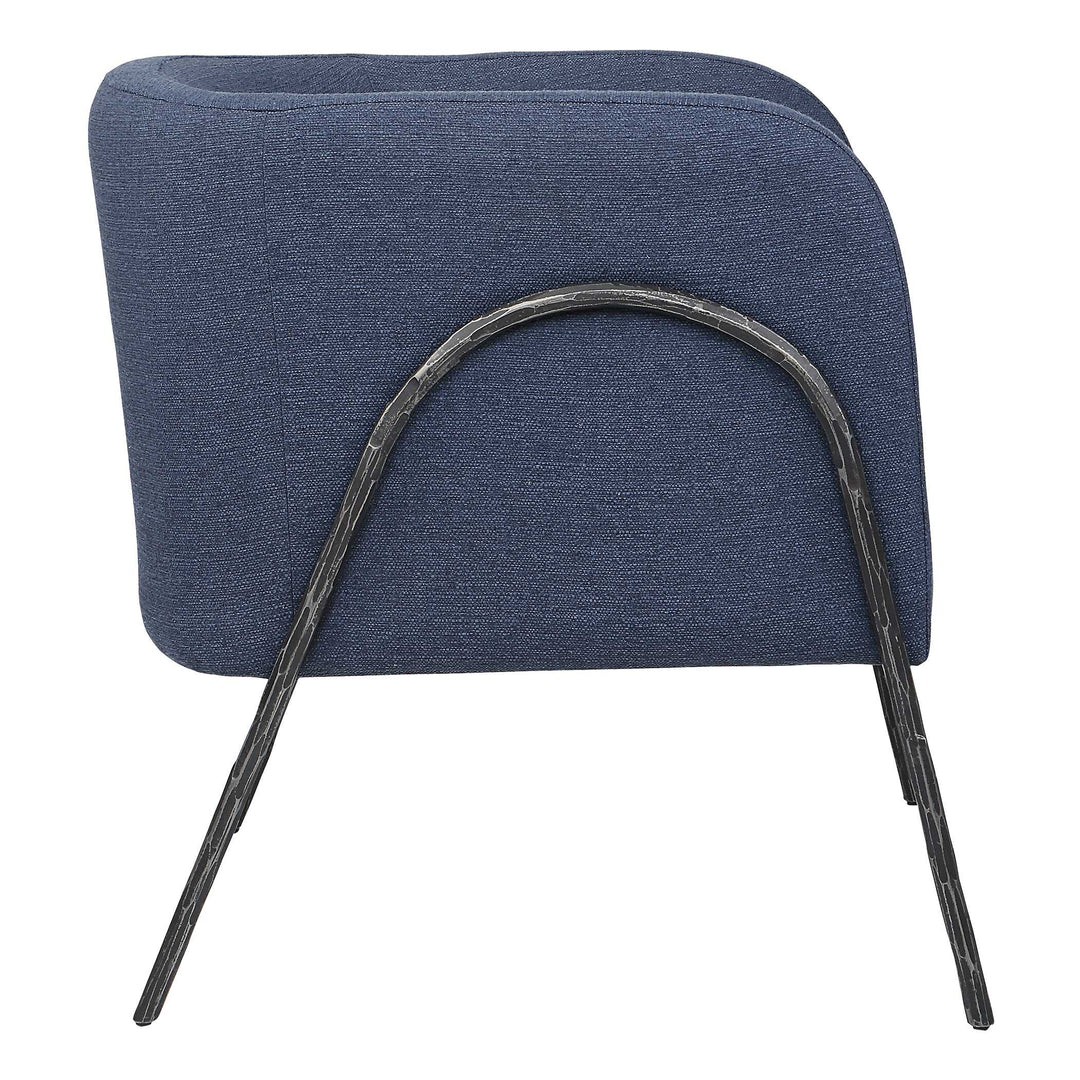 American Home Furniture Uttermost Jacobsen Denim Barrel Chair
