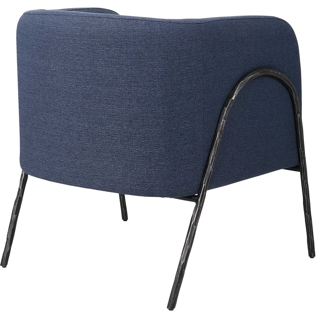 American Home Furniture Uttermost Jacobsen Denim Barrel Chair