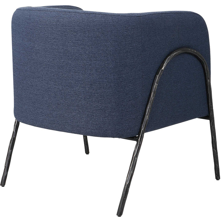 American Home Furniture Uttermost Jacobsen Denim Barrel Chair