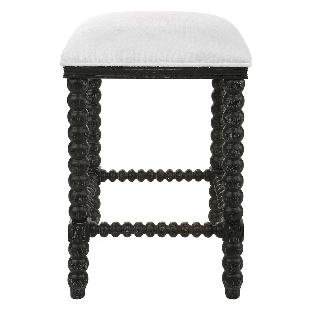 American Home Furniture Uttermost Pryce Black Backless Counter Stool