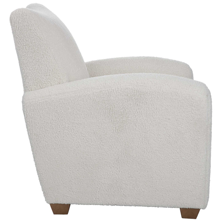 American Home Furniture Uttermost Teddy White Shearling Accent Chair
