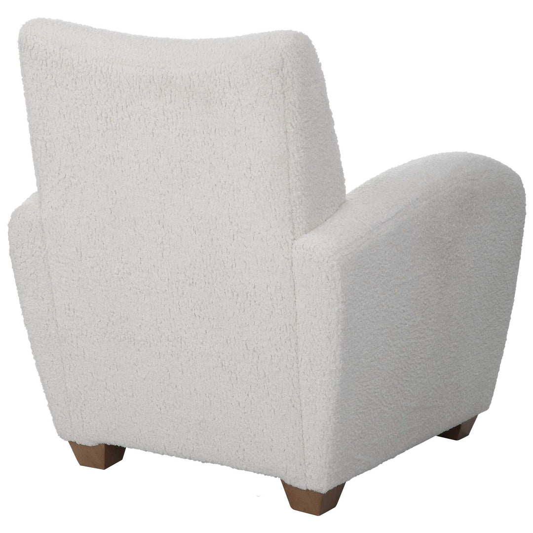 American Home Furniture Uttermost Teddy White Shearling Accent Chair