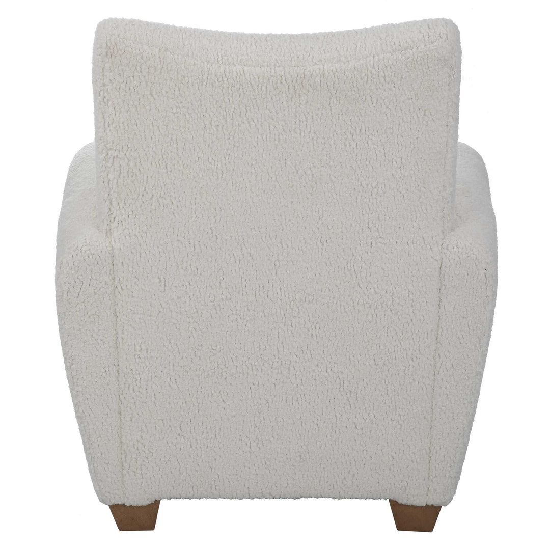 American Home Furniture Uttermost Teddy White Shearling Accent Chair