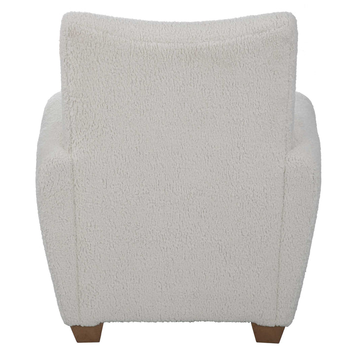 American Home Furniture Uttermost Teddy White Shearling Accent Chair