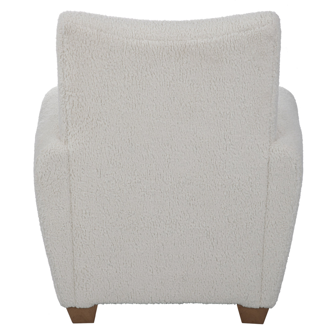 American Home Furniture Uttermost Teddy White Shearling Accent Chair