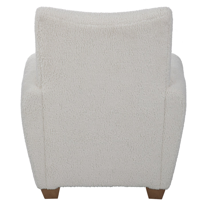 American Home Furniture Uttermost Teddy White Shearling Accent Chair