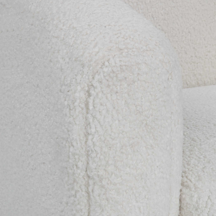 American Home Furniture Uttermost Teddy White Shearling Accent Chair