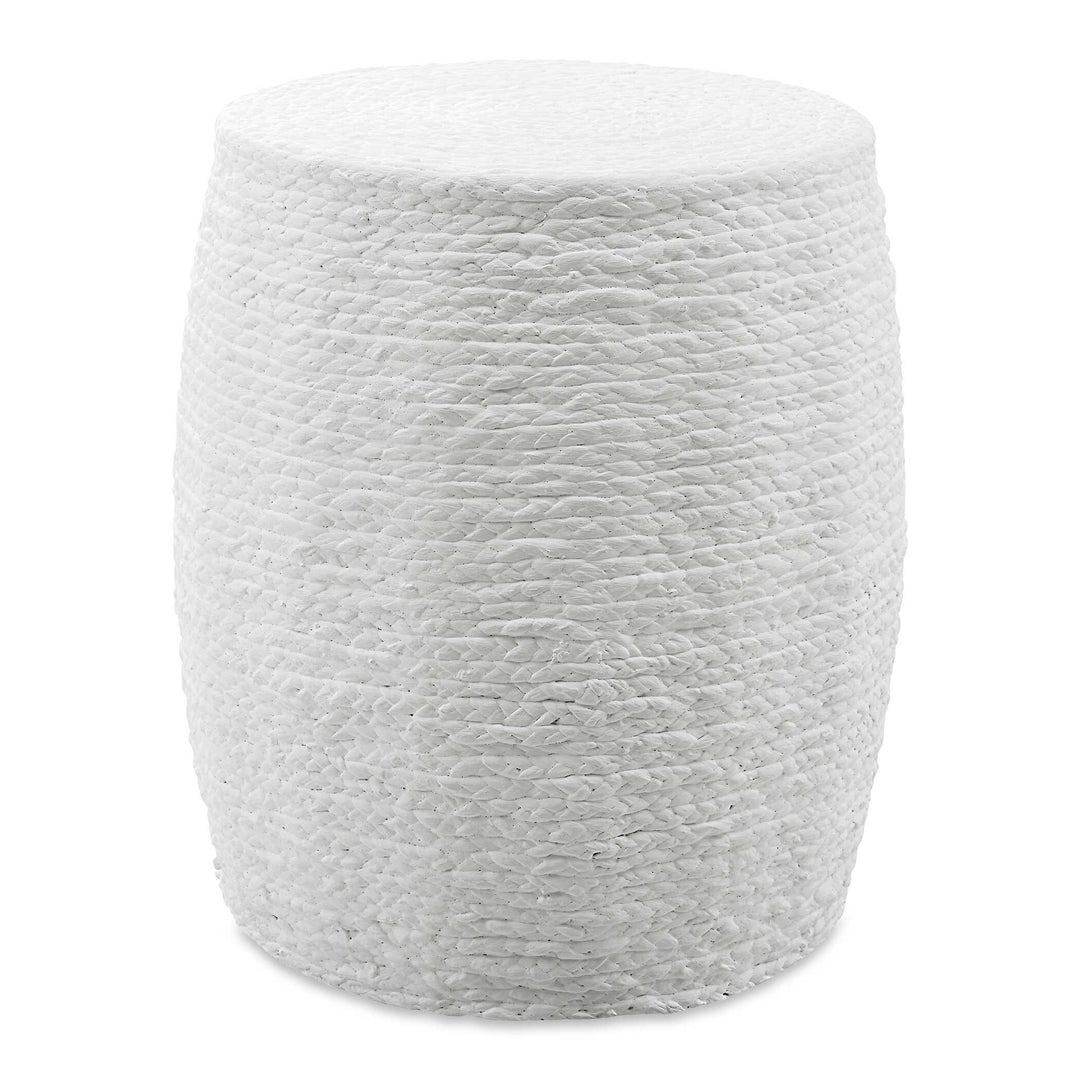 Resort White Accent Stool - AmericanHomeFurniture