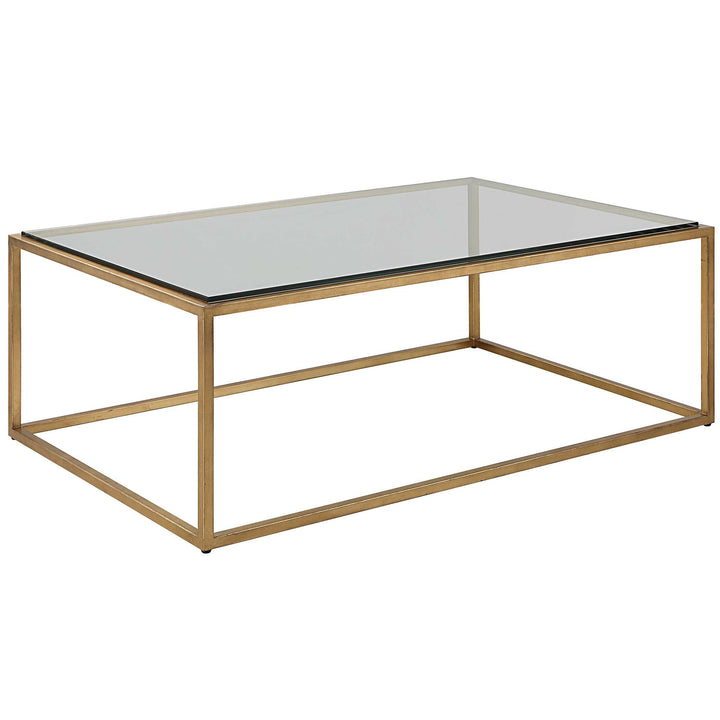 American Home Furniture Uttermost Bravura Gold Coffee Table