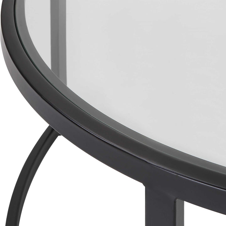 American Home Furniture Uttermost Rhea Black Nesting Coffee Tables Set of 2