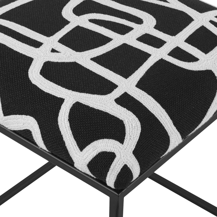 American Home Furniture Uttermost Twists And Turns Fabric Accent Stool