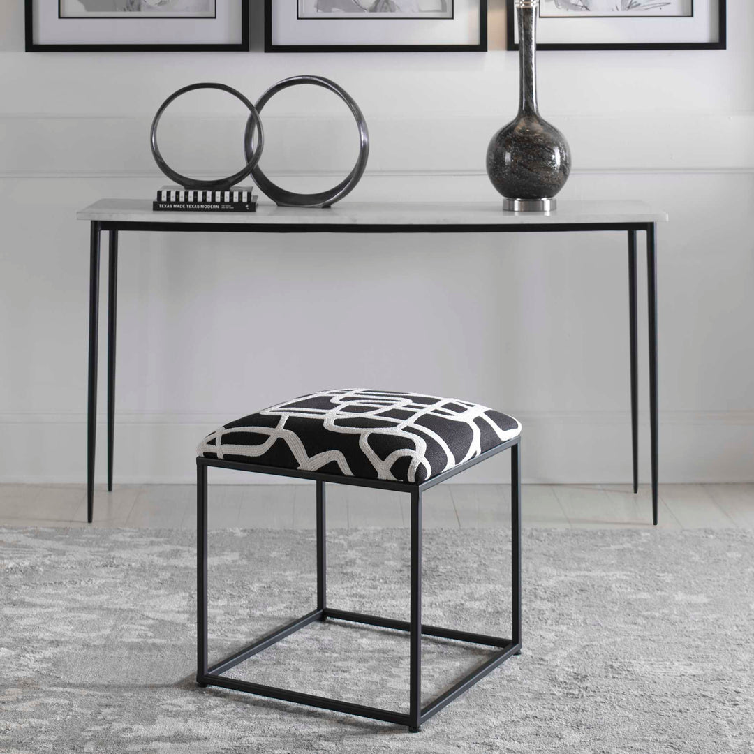 American Home Furniture Uttermost Twists And Turns Fabric Accent Stool