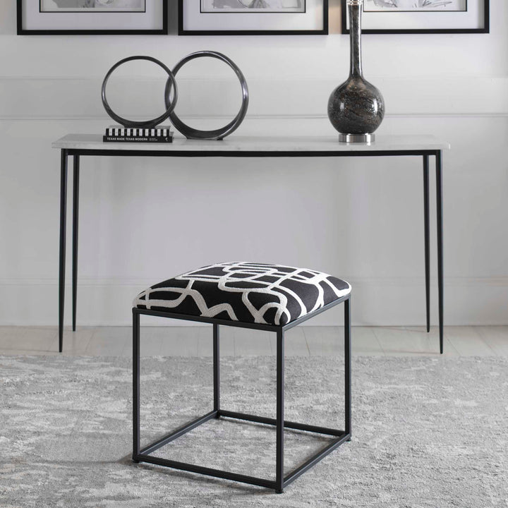 American Home Furniture Uttermost Twists And Turns Fabric Accent Stool