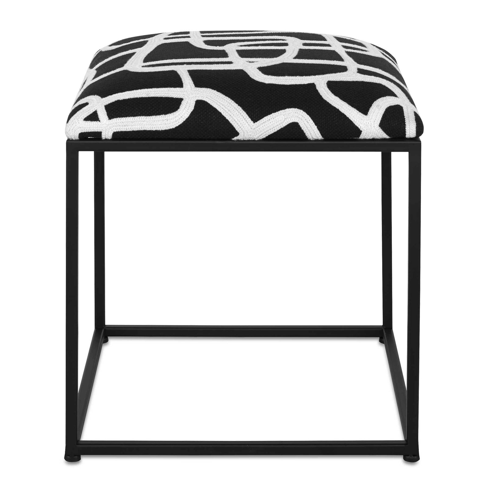 American Home Furniture Uttermost Twists And Turns Fabric Accent Stool