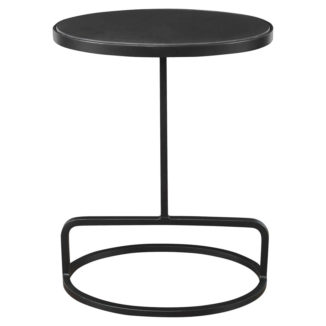 American Home Furniture Uttermost Jessenia Black Marble Accent Table