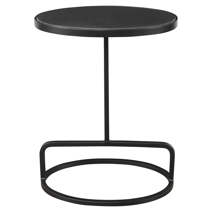 American Home Furniture Uttermost Jessenia Black Marble Accent Table