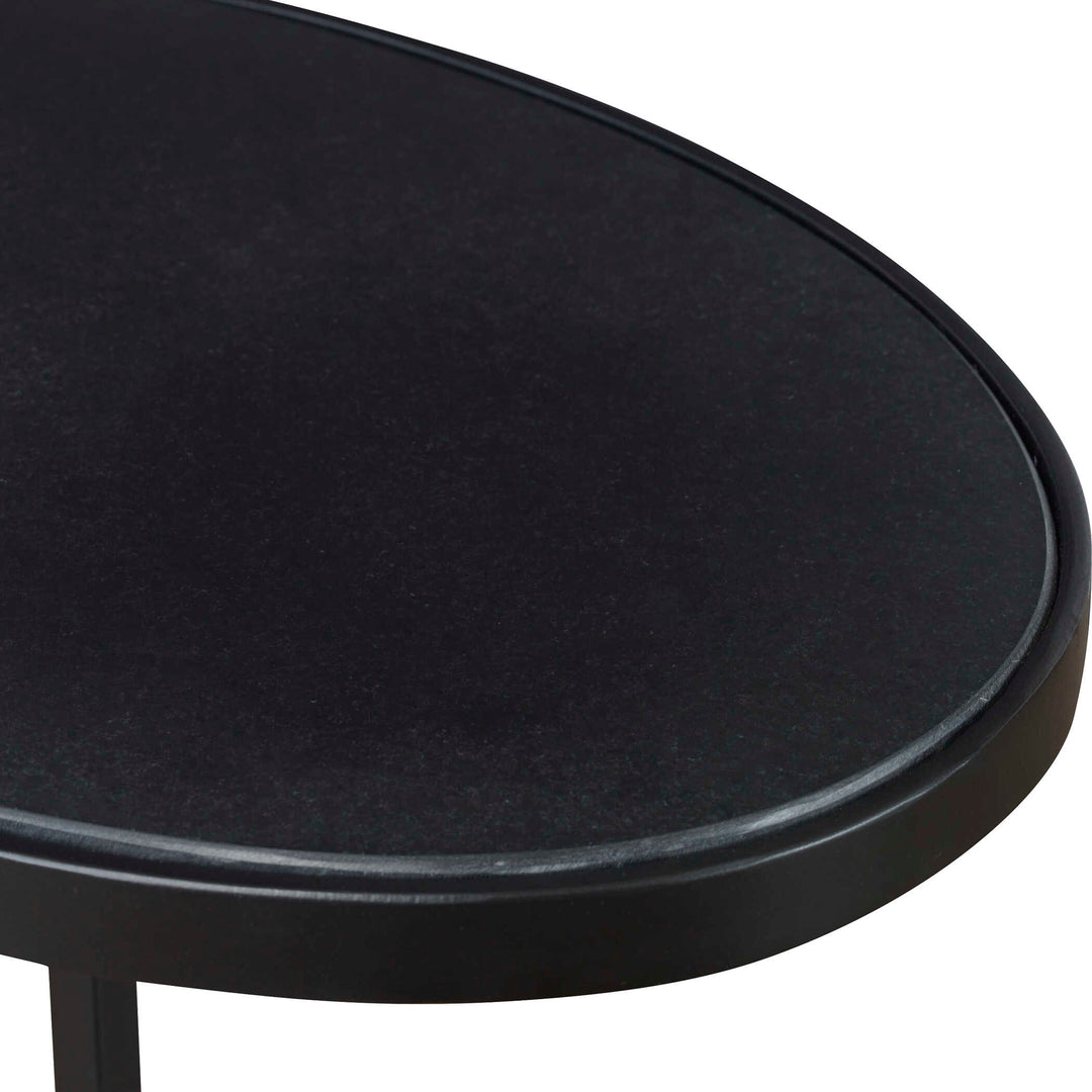 American Home Furniture Uttermost Jessenia Black Marble Accent Table