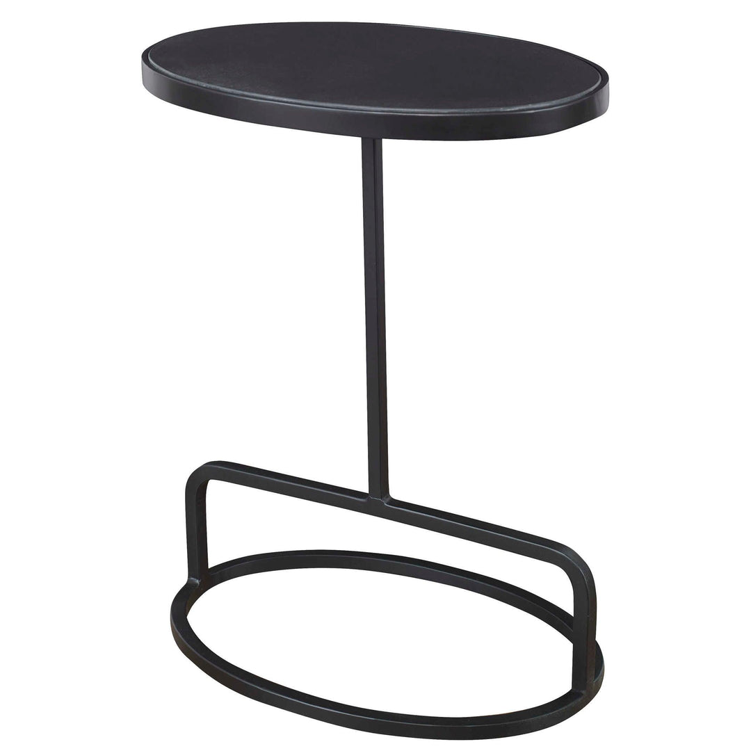 Jessenia Black Marble Accent Table - AmericanHomeFurniture