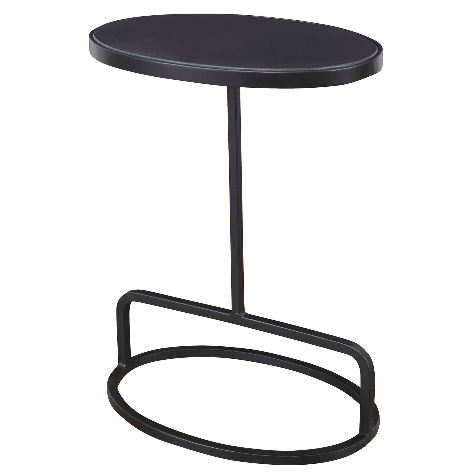 American Home Furniture Uttermost Jessenia Black Marble Accent Table