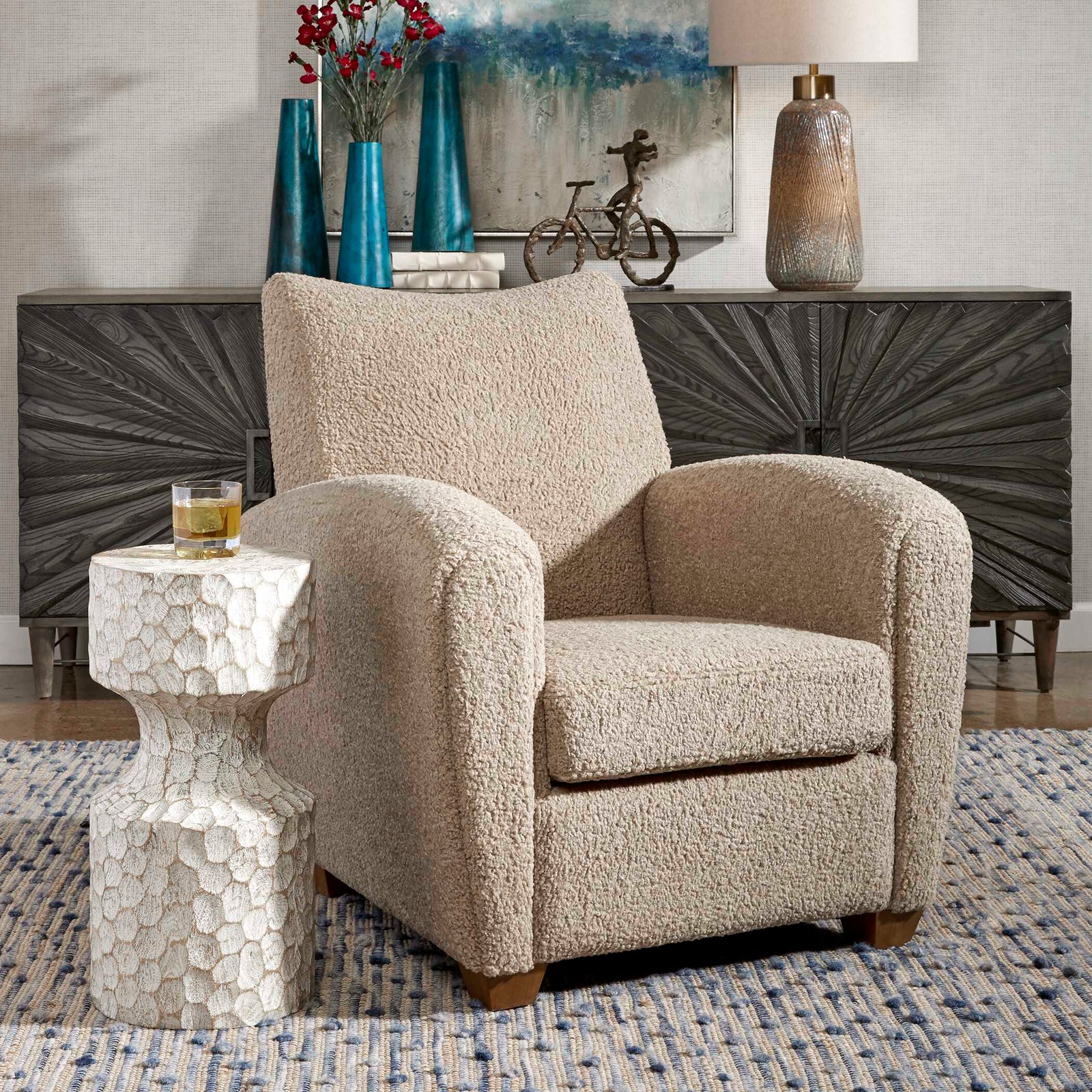 American Home Furniture Uttermost Teddy Latte Accent Chair