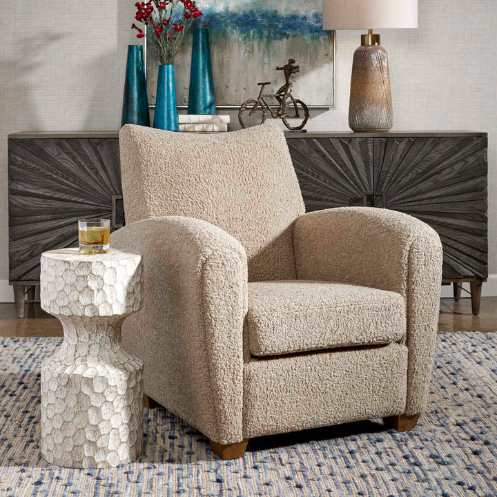 American Home Furniture Uttermost Teddy Latte Accent Chair