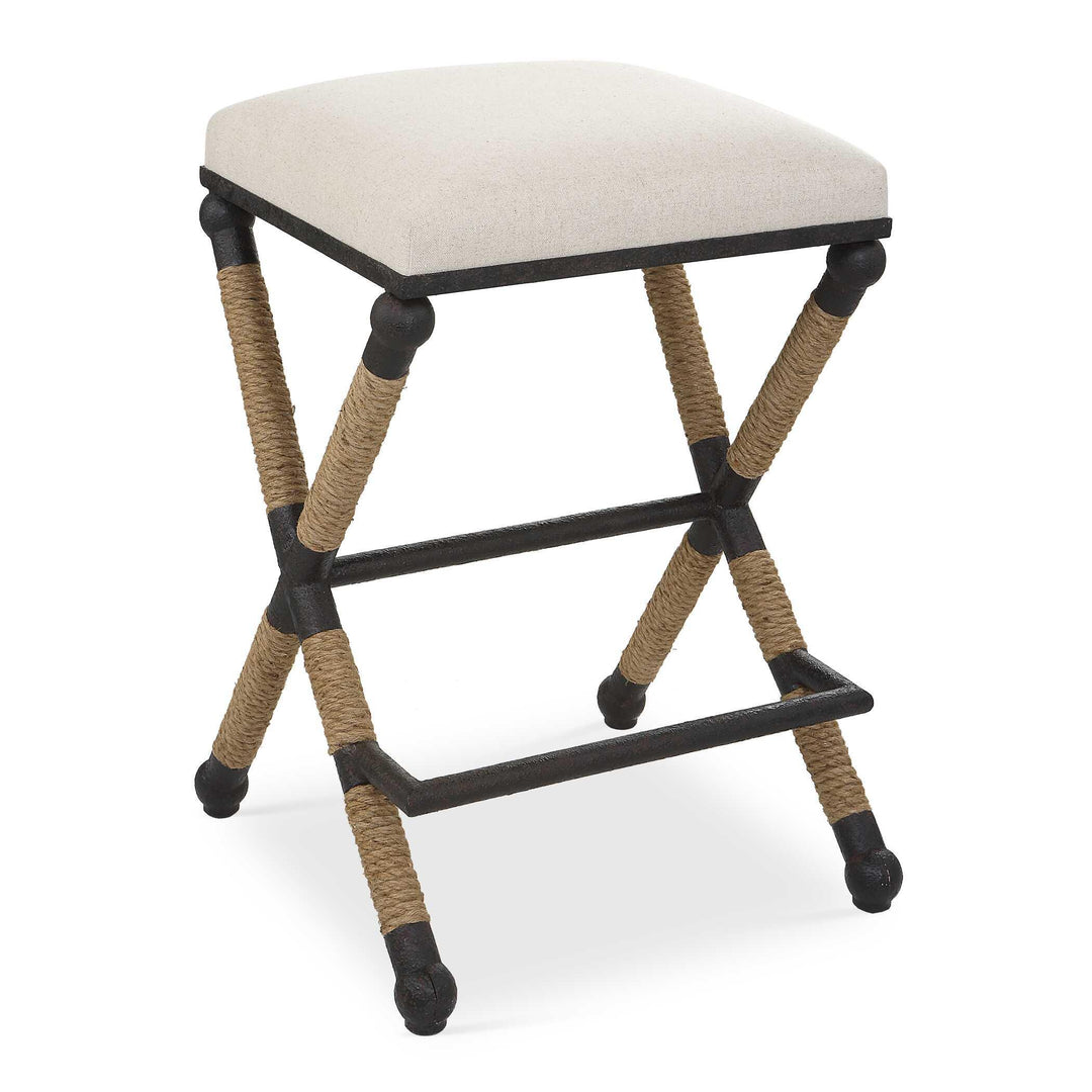 Firth Rustic Oatmeal Counter Stool - AmericanHomeFurniture