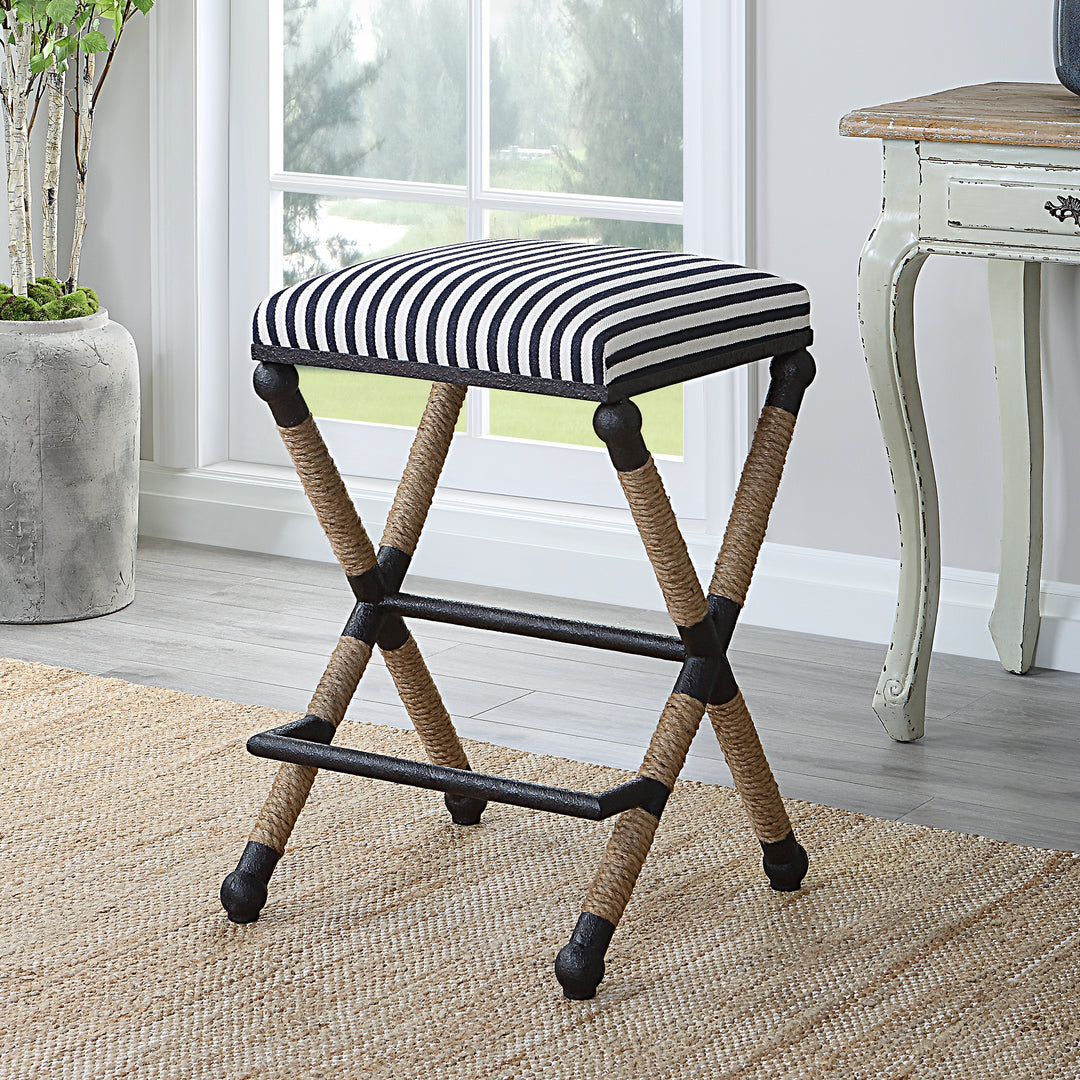 American Home Furniture Uttermost Braddock Backless Counter Stool