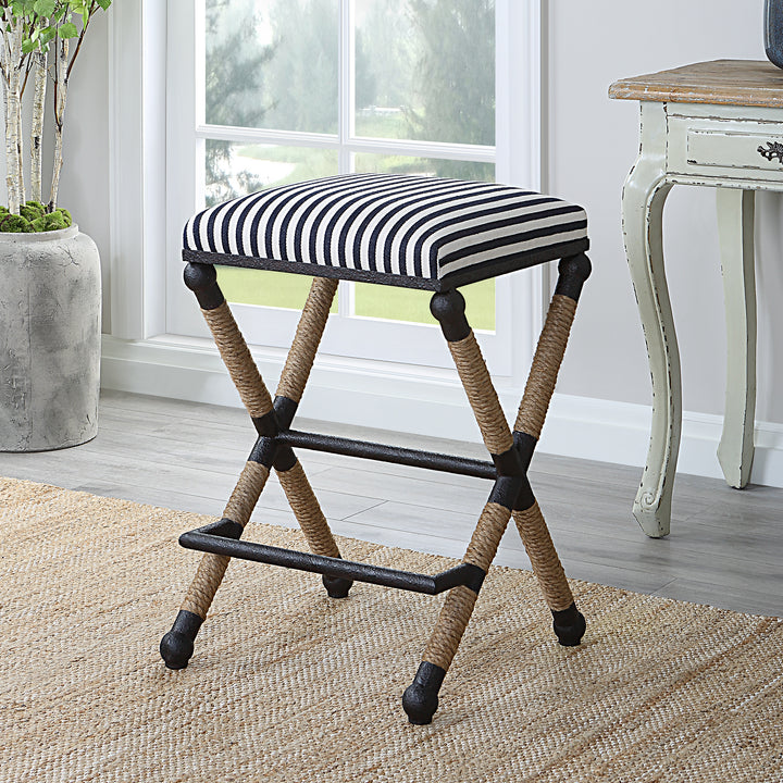 American Home Furniture Uttermost Braddock Backless Counter Stool