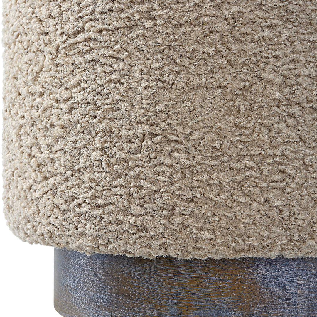 American Home Furniture Uttermost Avila Latte Round Ottoman