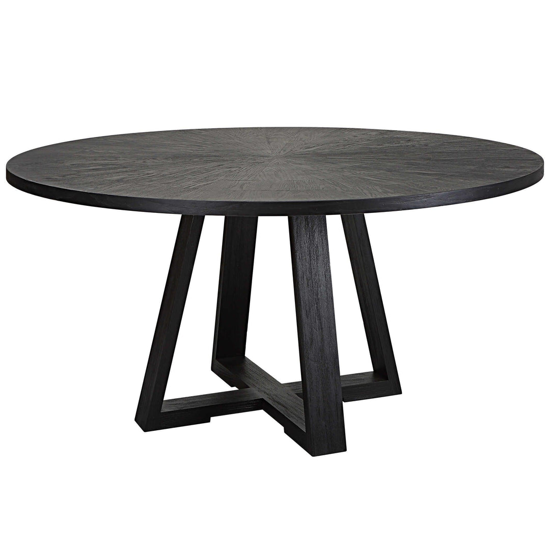 Gidran Round Black Dining Table - AmericanHomeFurniture