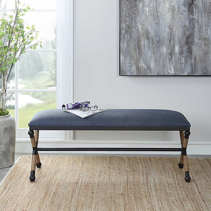American Home Furniture Uttermost Firth Bench Navy